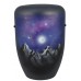 Hand Painted Biodegradable Cremation Ashes Funeral Urn / Casket - Starry Night Mountain Landscape 